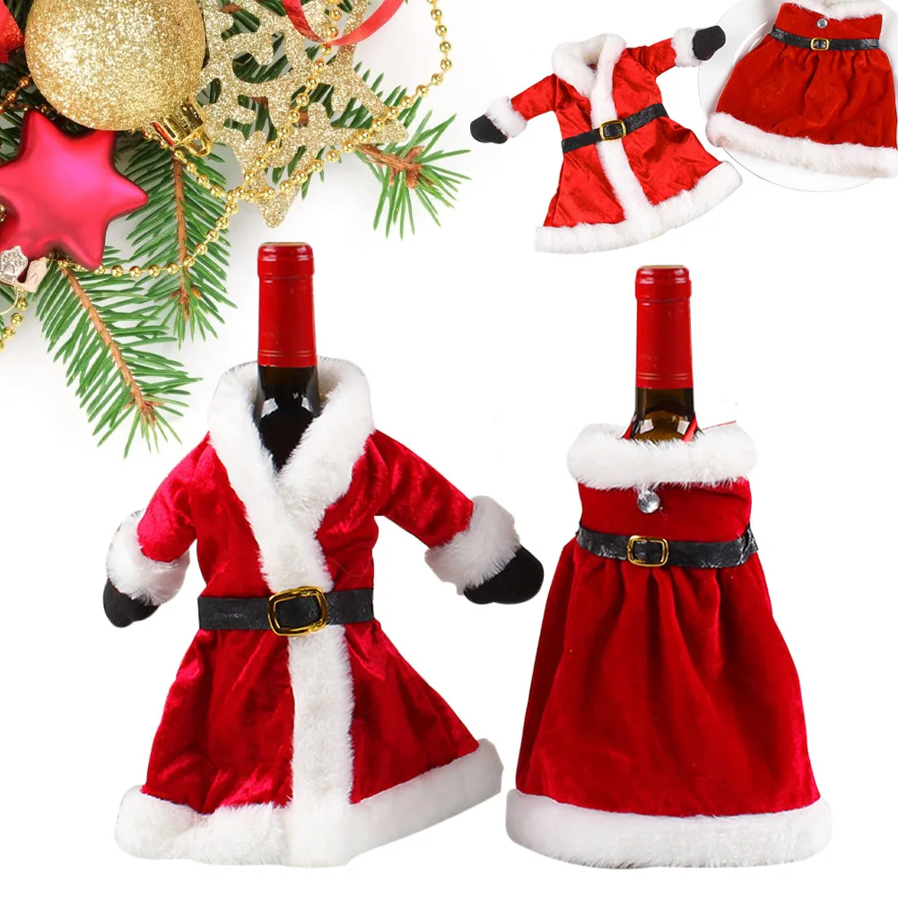 Christmas Wine Bottle Cover Soft Cloth Santa Claus Clothing Wine Bottle Sweaters Holiday Christmas Party Home Decor Bar Cafe
Christmas Wine Bottle Cover Soft Cloth Santa Claus Clothing Wine Bottle Sweaters Holiday Christmas Party Home Decor Bar Cafe