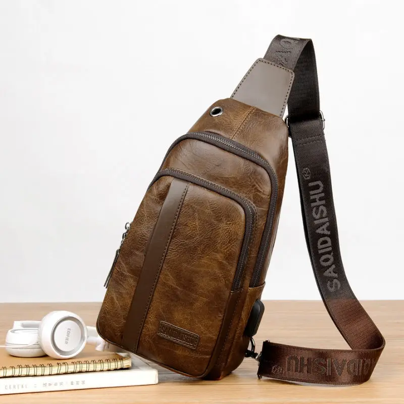 Men's Bag One Shoulder Messenger Bag Leather Texture Men's Casual Fashion Chest Bag
Men's Bag One Shoulder Messenger Bag Leather Texture Men's Casual Fashion Chest Bag
