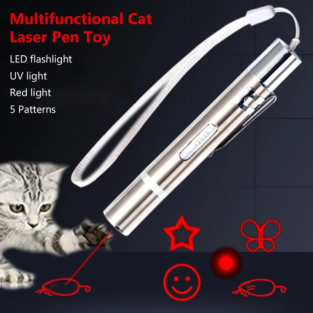 Cat Dog Toy Indoor Pet LED Pointer Toy Tease Kitten Chaser Laser Pen Training Tool USB Charging Multiple Patterns UV Flashlight
Cat Dog Toy Indoor Pet LED Pointer Toy Tease Kitten Chaser Laser Pen Training Tool USB Charging Multiple Patterns UV Flashlight