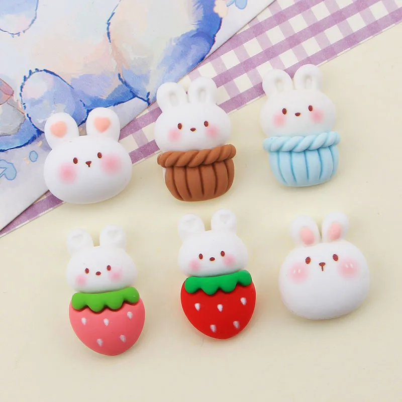 Kawaii Cartoon Rabbit Strawberry Cake Flatback Resin Cabochons For Kids Clip DIY Headwear Accessories Scrapbook Decoration
Kawaii Cartoon Rabbit Strawberry Cake Flatback Resin Cabochons For Kids Clip DIY Headwear Accessories Scrapbook Decoration