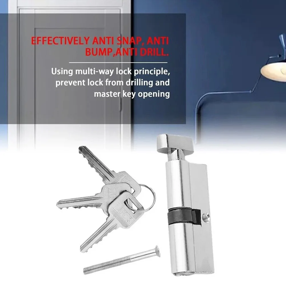 Brand New Lock Cylinder Accessories Keys Kit Multi-way Lock Silver Thumb Turn With Screw Against Theft Aluminum
Brand New Lock Cylinder Accessories Keys Kit Multi-way Lock Silver Thumb Turn With Screw Against Theft Aluminum