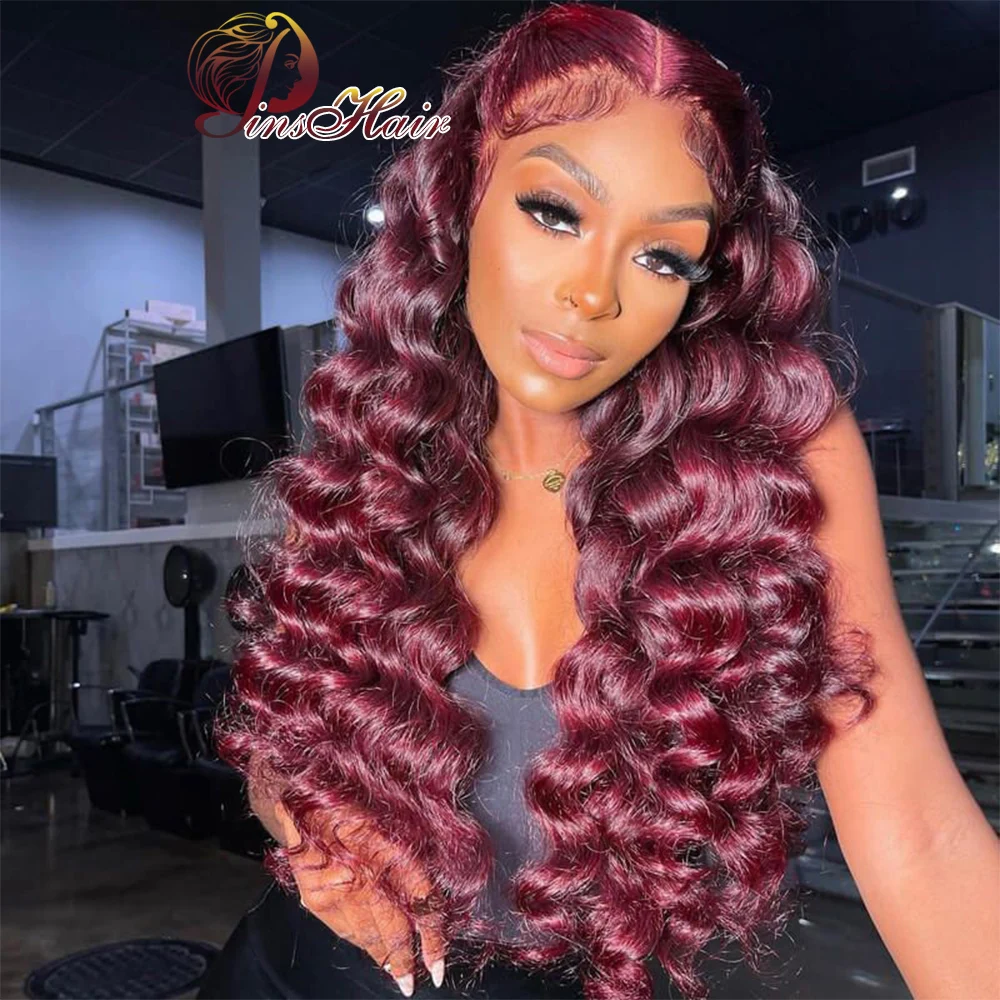Burgundy Red Loose Deep Wave Lace Frontal Wig HD Transparent Lace Wigs Colored 99J Colored Wavy Curly Human Hair Wigs T Part Wig
Burgundy Red Loose Deep Wave Lace Frontal Wig HD Transparent Lace Wigs Colored 99J Colored Wavy Curly Human Hair Wigs T Part Wig