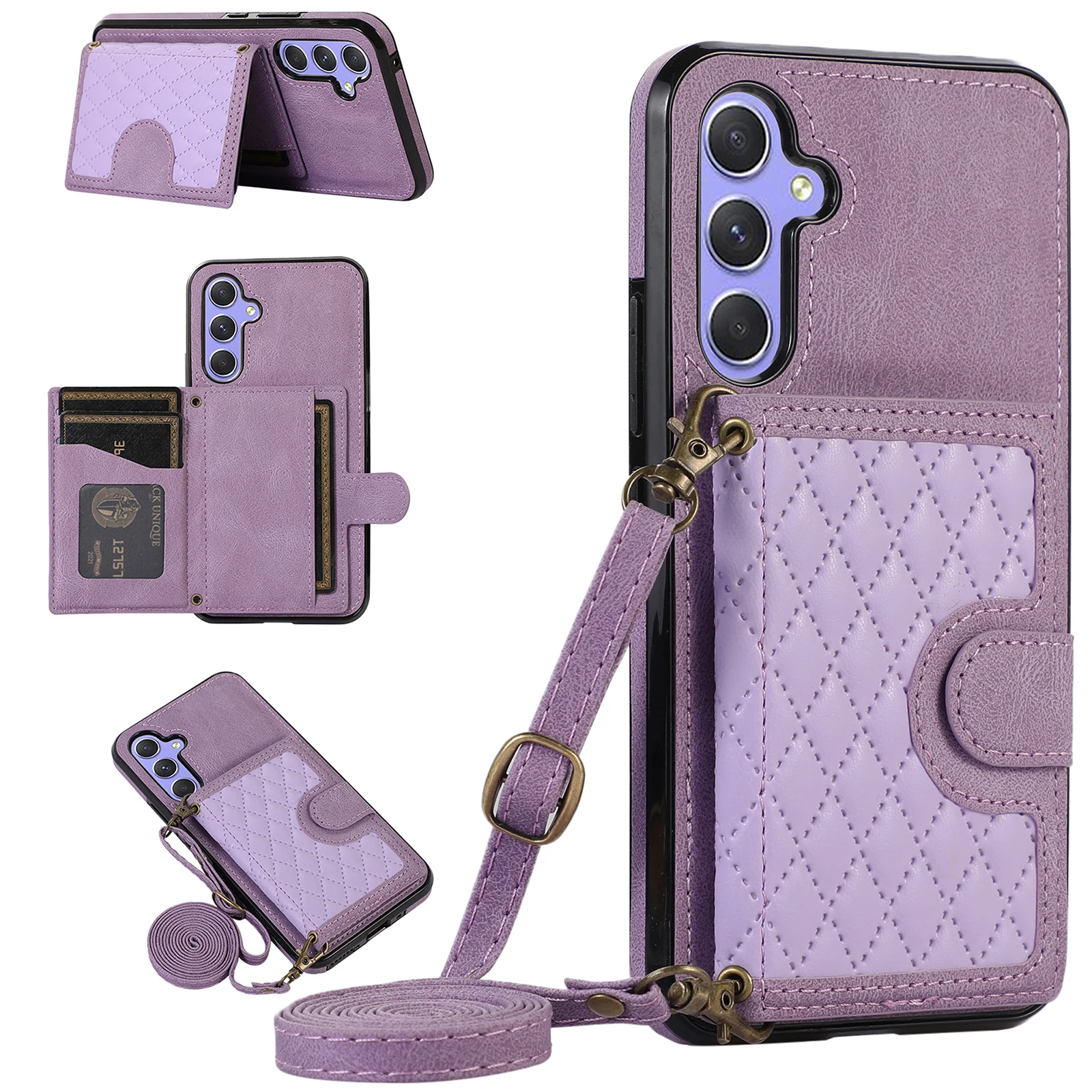Crossbody Wallet Case for Samsung Galaxy A72 A54 A53 A52 A34 A22 A14 A13 A12 Zipper Flip Cover, Card Slots Wrist Strap Lanyard
Crossbody Wallet Case for Samsung Galaxy A72 A54 A53 A52 A34 A22 A14 A13 A12 Zipper Flip Cover, Card Slots Wrist Strap Lanyard