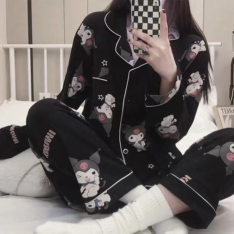 Kawaii Kuromi Cinnamoroll Pajamas Melody Pochacco Pompompurin Nightwear Lotso Stitch Cartoon Long Sleeve Home Wear Suit Gifts
Kawaii Kuromi Cinnamoroll Pajamas Melody Pochacco Pompompurin Nightwear Lotso Stitch Cartoon Long Sleeve Home Wear Suit Gifts