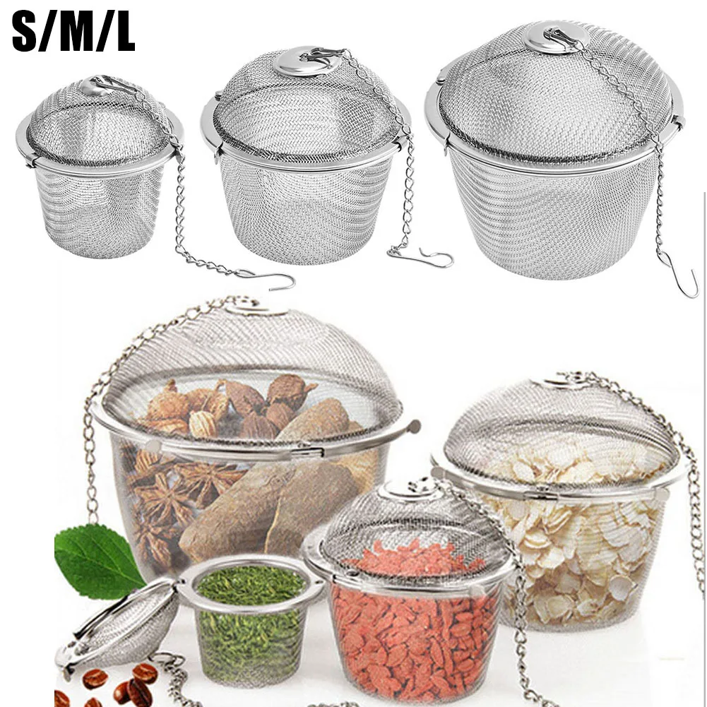 Reusable Strainer Mesh For Tea Locking Ball Spice Herbal Infuser Filter Diffuser Stainless Steel Clip Kitchen Tools
Reusable Strainer Mesh For Tea Locking Ball Spice Herbal Infuser Filter Diffuser Stainless Steel Clip Kitchen Tools