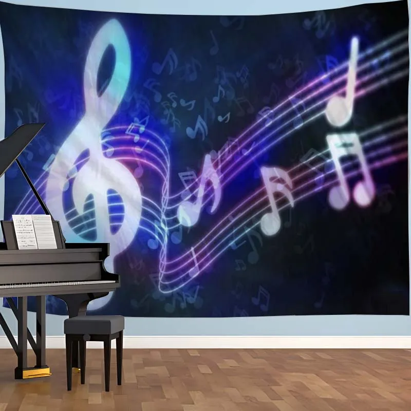 

Aesthetics Wall Art Decor Gift Painting Music Notes Tapestry Piano Practice Room Wall Hanging Room Decor