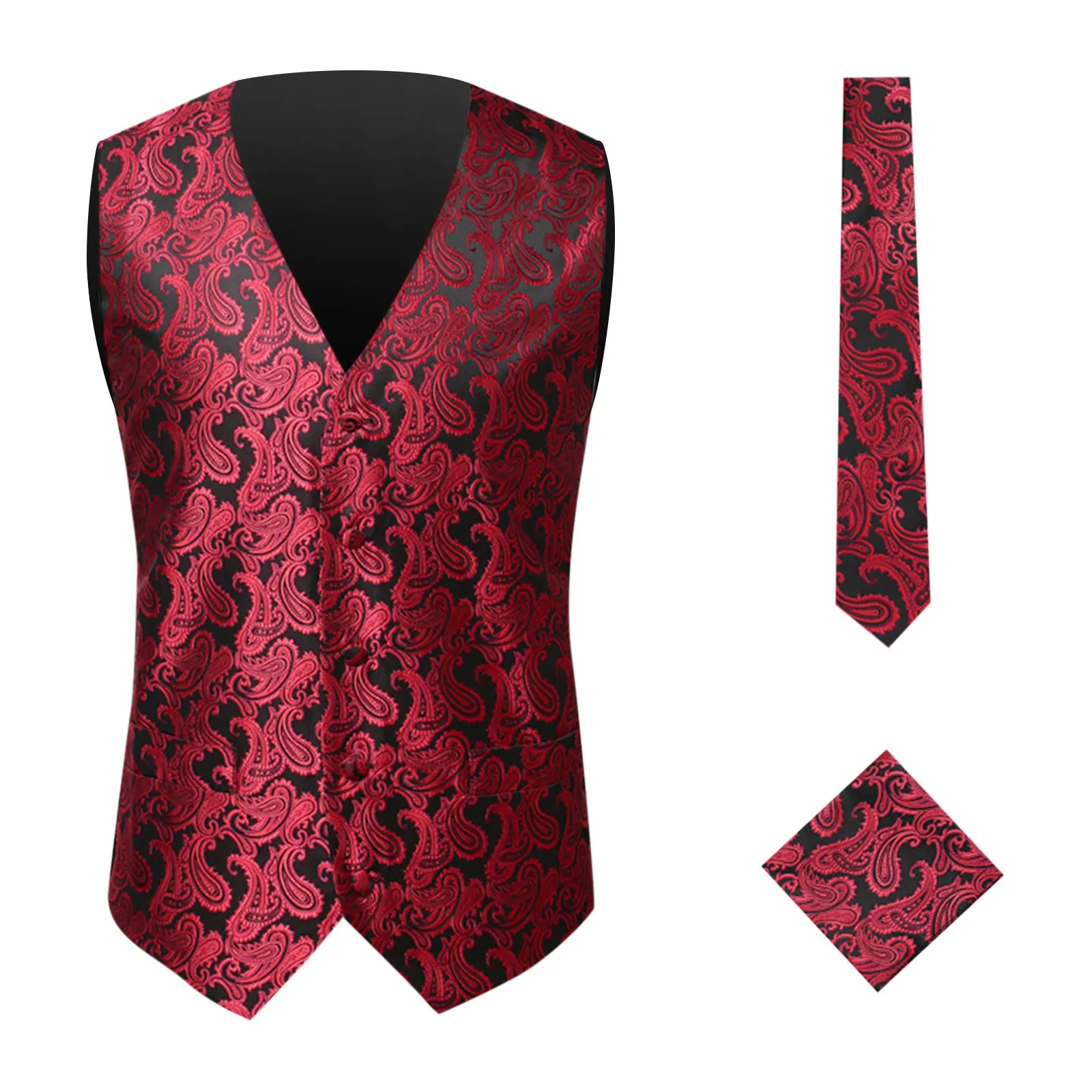 2020 New Men's Fashion Sunflower Retro Sleeveless Suit Vest Single Breasted Business Waistcoat Suit Tie Square Scarf Set
2020 New Men's Fashion Sunflower Retro Sleeveless Suit Vest Single Breasted Business Waistcoat Suit Tie Square Scarf Set