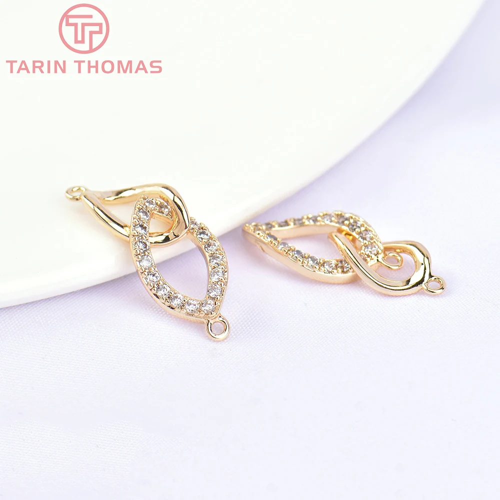 (5767) 2PCS Length 23.5MM 24K Gold Color Brass with Zircon Double Circle Pendants High Quality DIY Jewelry Making Findings 
(5767) 2PCS Length 23.5MM 24K Gold Color Brass with Zircon Double Circle Pendants High Quality DIY Jewelry Making Findings