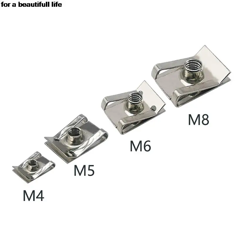 10Pcs U Type Stainless Steel Clips with Thread M6 M5 M4 M8 8mm 5mm 6mm 4mm Reed Nuts for Car Motorcycle Scooter ATV Moped tools
10Pcs U Type Stainless Steel Clips with Thread M6 M5 M4 M8 8mm 5mm 6mm 4mm Reed Nuts for Car Motorcycle Scooter ATV Moped tools