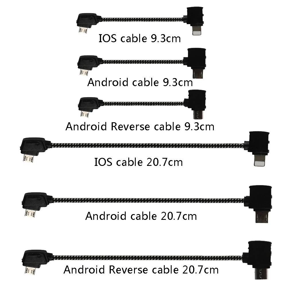 Data Cable OTG Remote Controller to Phone Tablet Connector Micro USB TypeC IOS Extend for DJI Mavic MINI/MINI SE/Pro/Air/Mavic 2 
Data Cable OTG Remote Controller to Phone Tablet Connector Micro USB TypeC IOS Extend for DJI Mavic MINI/MINI SE/Pro/Air/Mavic 2