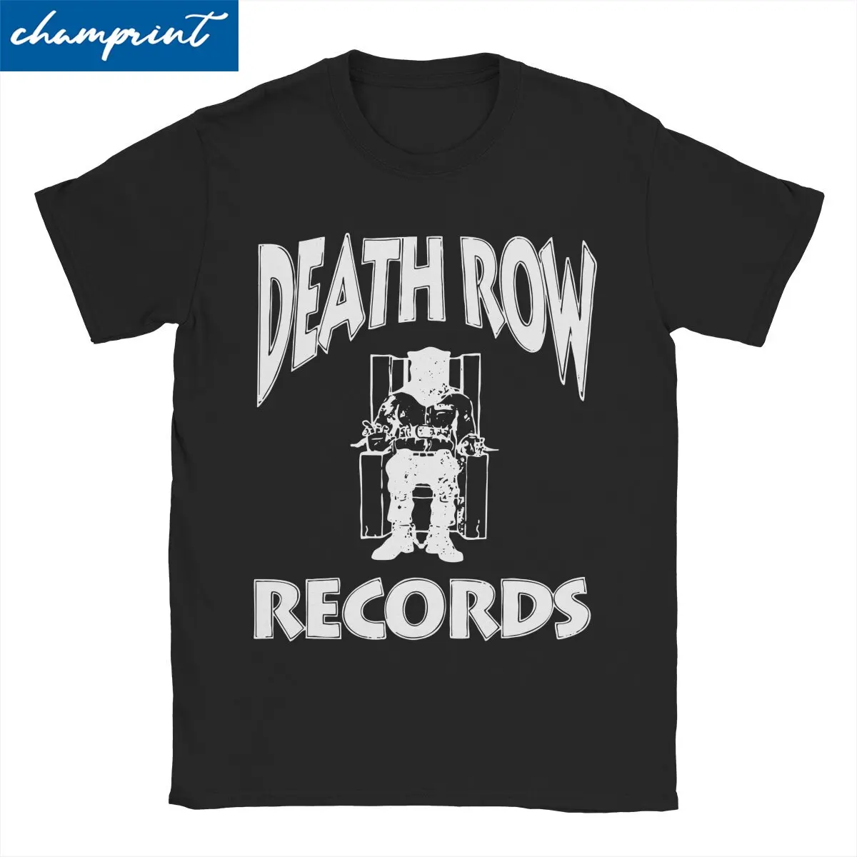 

Men's T-Shirts Death Row Records White Logo Leisure Pure Cotton Tee Shirt Short Sleeve T Shirt Crewneck Clothes Unique