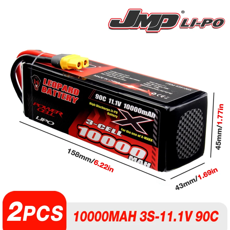 2PCS JMP lipo 10000MAH 3S 11.1V 90C SIZE: 43*45*158mm X-MAXX MAXX XRTSPARTAN M41 1/5LOSI DBXL-E 2.0 1/5KRATON 1/7F1 1/8VENDETTA
2PCS JMP lipo 10000MAH 3S 11.1V 90C SIZE: 43*45*158mm X-MAXX MAXX XRTSPARTAN M41 1/5LOSI DBXL-E 2.0 1/5KRATON 1/7F1 1/8VENDETTA