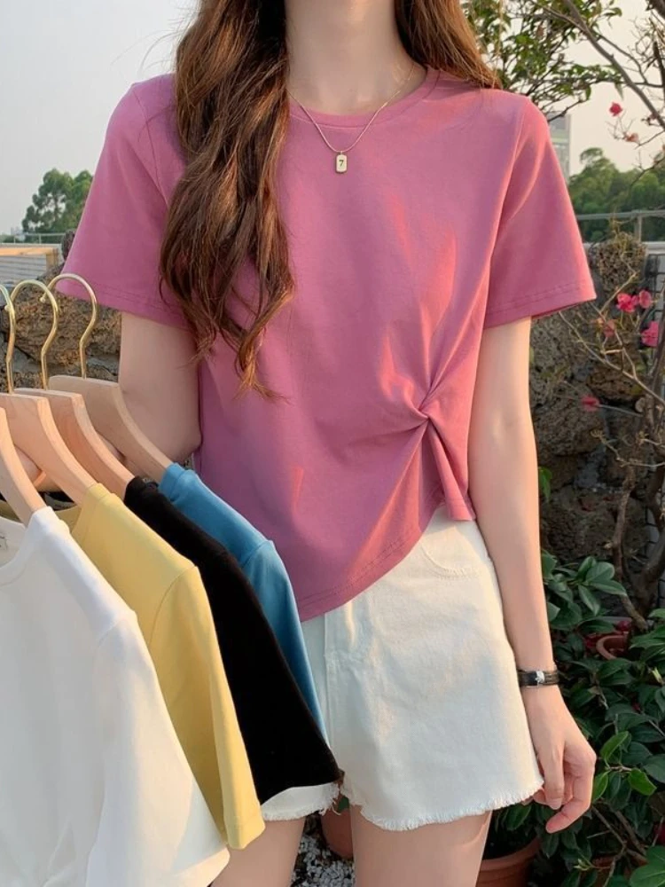 T-shirt 2023 New Summer Fashion Women's Clothing Irregular Short Sleeve Tees Aesthetic Unique Crop Top Y2k Streetwear Party
T-shirt 2023 New Summer Fashion Women's Clothing Irregular Short Sleeve Tees Aesthetic Unique Crop Top Y2k Streetwear Party