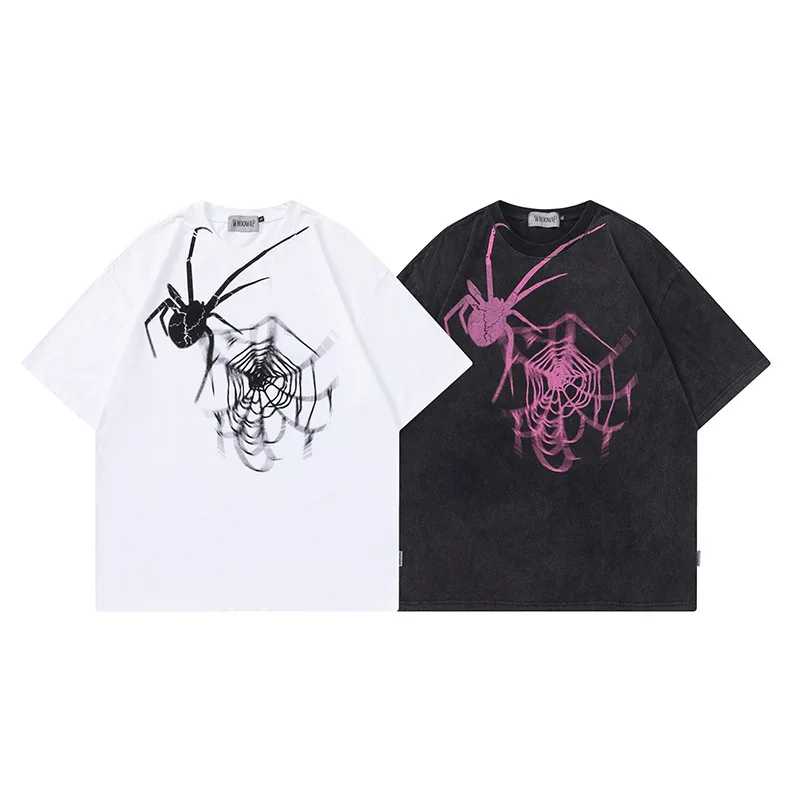 Summer New Trend of Men's Creative Fun Spider Spider Web Print Short-Sleeved T-Shirt Cotton Round Neck Loose Casual Fashion Tops
Summer New Trend of Men's Creative Fun Spider Spider Web Print Short-Sleeved T-Shirt Cotton Round Neck Loose Casual Fashion Tops