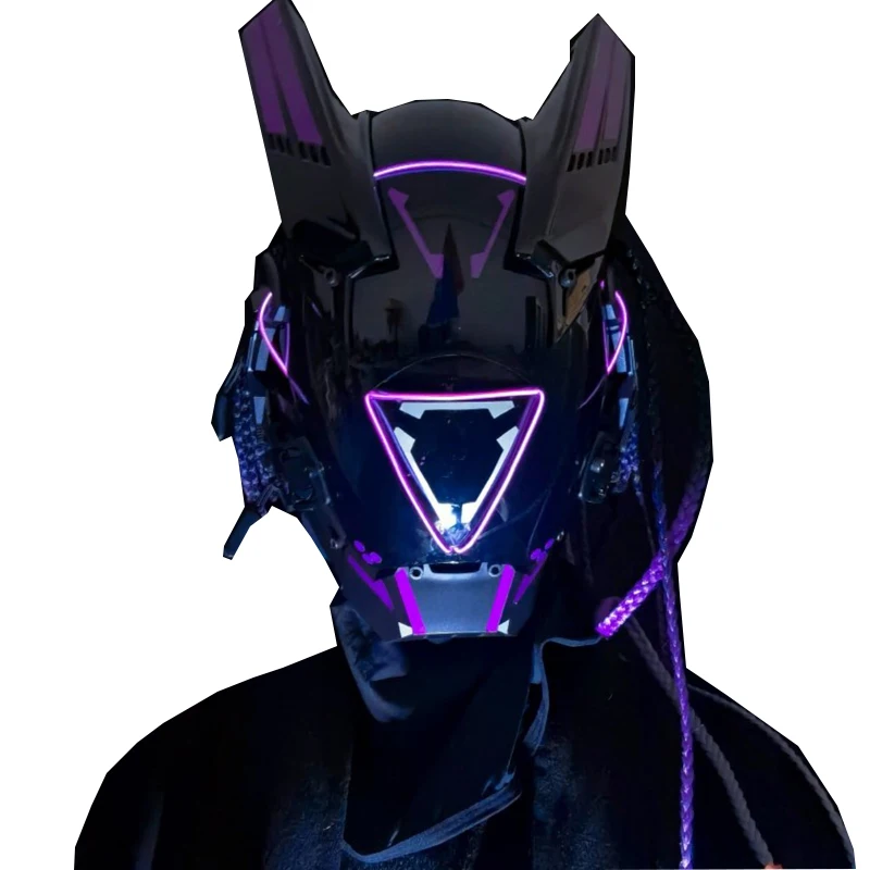 New Triangle Circle Glow Masks RGB Machinery Bar Gothic Helmet Cavalier Cos Cosplay Knight Gloves Mask Technology Punk Props
New Triangle Circle Glow Masks RGB Machinery Bar Gothic Helmet Cavalier Cos Cosplay Knight Gloves Mask Technology Punk Props
