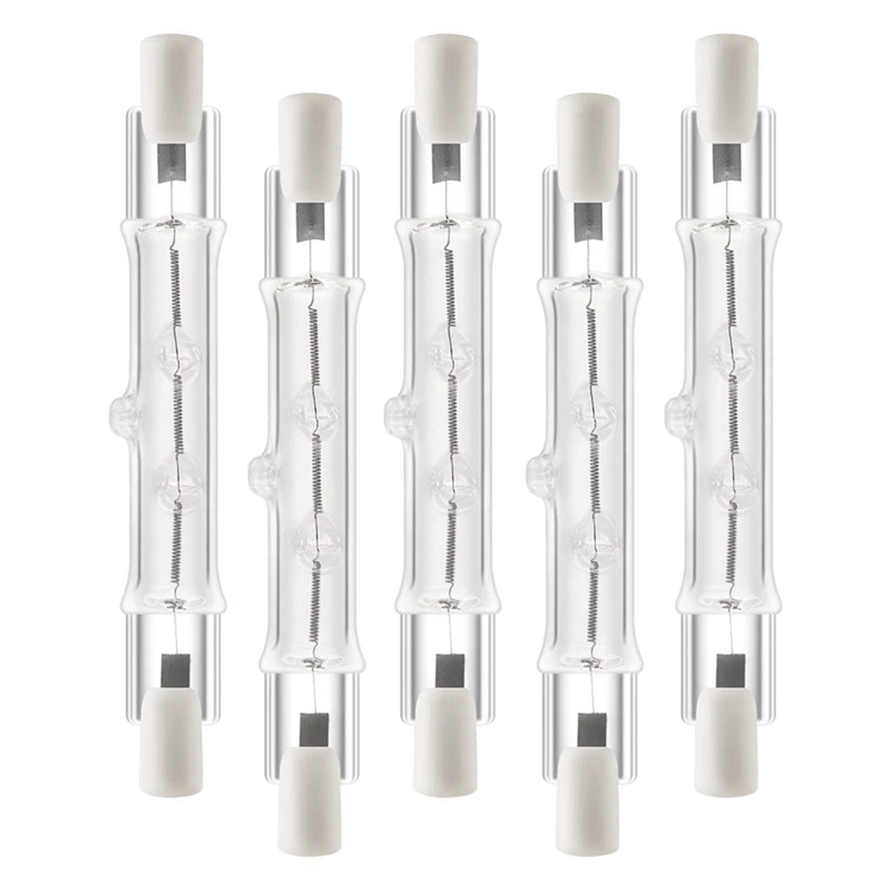 HOT-5 Pack R7S 118Mm 300W 230V,R7S Halogen Linear Light Bulb, Dimmable Halogen Lamp For Construction Work Landscape Lighting
HOT-5 Pack R7S 118Mm 300W 230V,R7S Halogen Linear Light Bulb, Dimmable Halogen Lamp For Construction Work Landscape Lighting