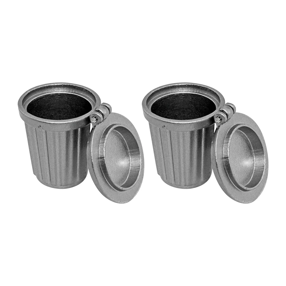 2pcs Mini Trash Can Model Doll House Trash Can Miniature Scene Ornament 
2pcs Mini Trash Can Model Doll House Trash Can Miniature Scene Ornament