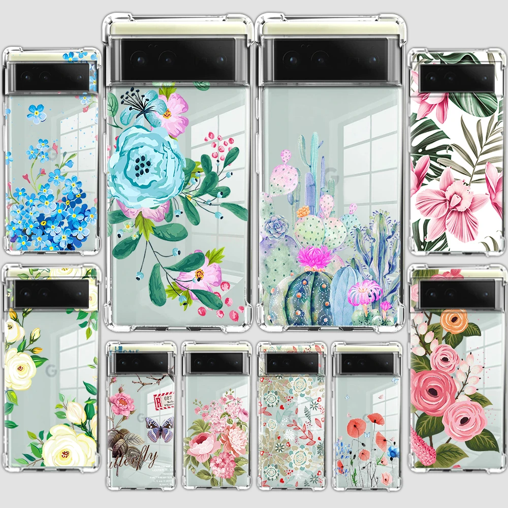 fashion luxury brand blue flower Four-corner anti-fall mobile phone case for pixel 6 6PRO TPU transparent soft shell
fashion luxury brand blue flower Four-corner anti-fall mobile phone case for pixel 6 6PRO TPU transparent soft shell