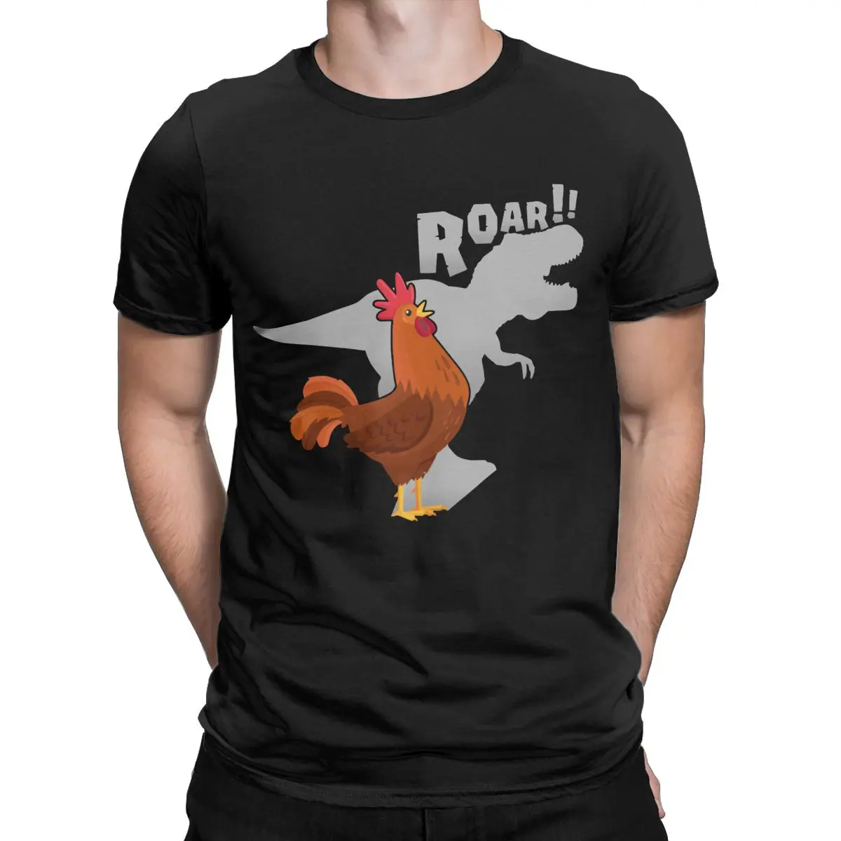 Chicken Tyrannosaurus Shadow Funny Roars Screams Dinosaur t shirt for men Pure Cotton Round Neck Short Sleeve Clothing Original
Chicken Tyrannosaurus Shadow Funny Roars Screams Dinosaur t shirt for men Pure Cotton Round Neck Short Sleeve Clothing Original