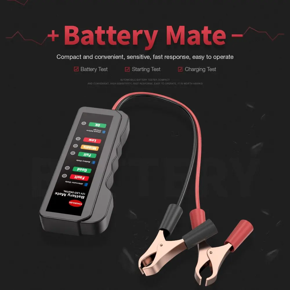 Universal LED For Car Van Motorbike Cable Battery Detector Battery Alternator Tester Circuit Tester Diagnostic Tool
Universal LED For Car Van Motorbike Cable Battery Detector Battery Alternator Tester Circuit Tester Diagnostic Tool