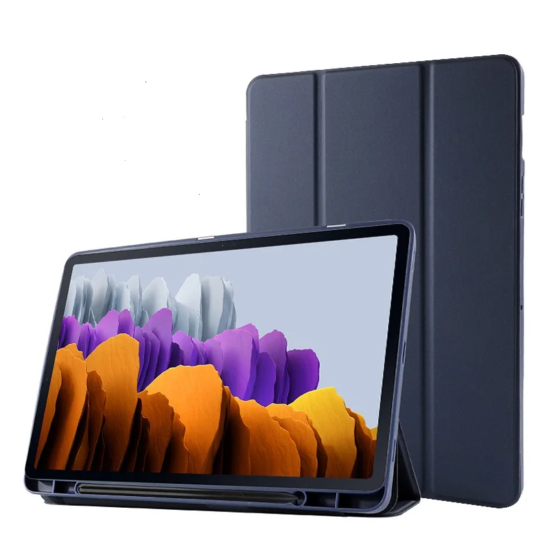 Чехол для Samsung Galaxy Tab A7 10 4 A8 5 A 101 S6 lite T500 чехол с держателем карандашей силиконовый
