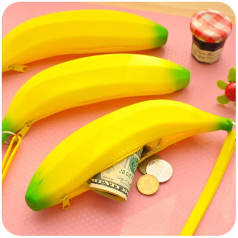 Novelty Funny Silicone Portable Yellow Banana Coin Purses Multifunction Pencil Case Purse Bag Wallet Key Bag Pouch
Novelty Funny Silicone Portable Yellow Banana Coin Purses Multifunction Pencil Case Purse Bag Wallet Key Bag Pouch
