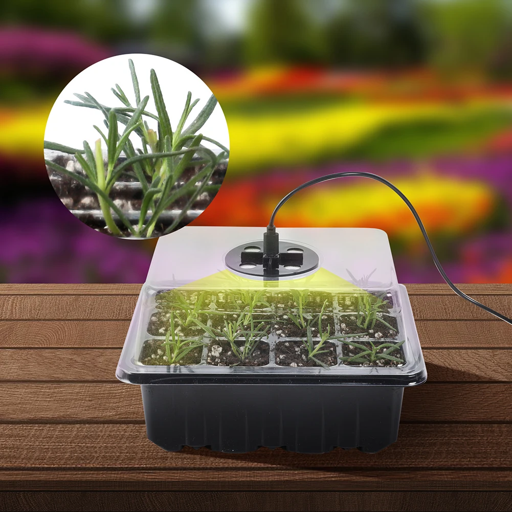 5 Pack/Set Seed Starter Tray Plant Seedling Starter with Grow Light Humidity Domes Mini Greenhouse Seed Growing Germination Kit
5 Pack/Set Seed Starter Tray Plant Seedling Starter with Grow Light Humidity Domes Mini Greenhouse Seed Growing Germination Kit