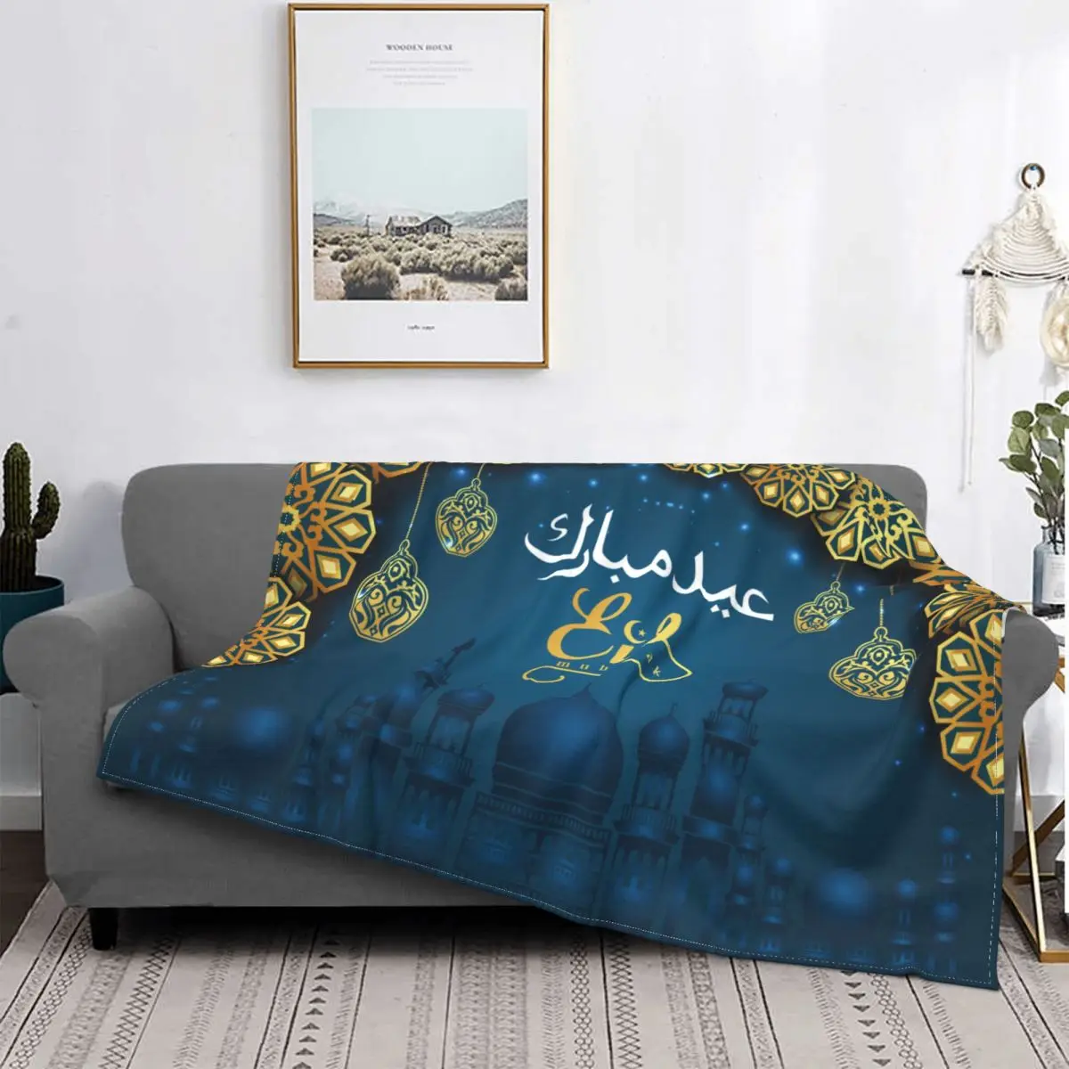 Islamic Eid Mubarak Knitted Blankets Flannel Happy Ramadan Kareem Lightweight Thin Throw Blanket for Outdoor Travel Bedspread
Islamic Eid Mubarak Knitted Blankets Flannel Happy Ramadan Kareem Lightweight Thin Throw Blanket for Outdoor Travel Bedspread