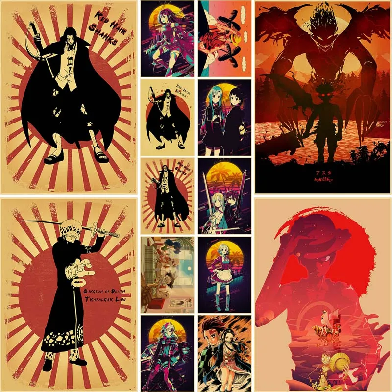 Japanese Vintage Anime Posters Demon Slayer Manga Figure Kraft Paper Home Decor Living Room Decoration Painting Wall Stickers
Japanese Vintage Anime Posters Demon Slayer Manga Figure Kraft Paper Home Decor Living Room Decoration Painting Wall Stickers