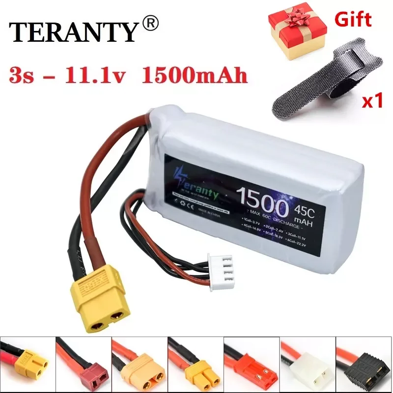 3S 11.1v 1500mAh 45c LiPo Battery for Rc Car Boat Helicopter Airplane 11.1v Rechargeable Battery T/XT60/JST Plug For WLtoys V950
3S 11.1v 1500mAh 45c LiPo Battery for Rc Car Boat Helicopter Airplane 11.1v Rechargeable Battery T/XT60/JST Plug For WLtoys V950
