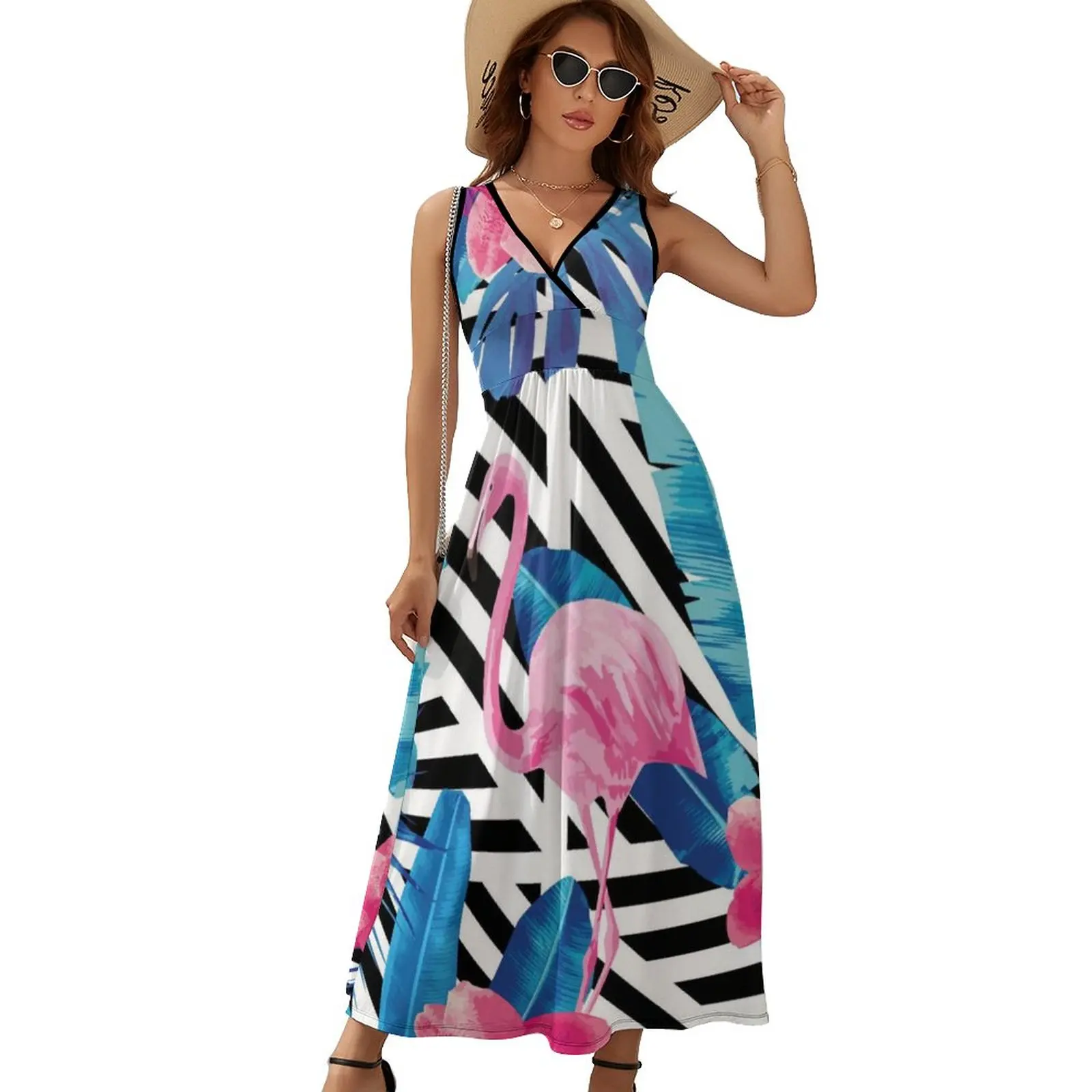 Flamingo Art Dress Stripe and Leaf Print Kawaii Maxi Dress Boho Beach Long Dresses Ladies High Waist Graphic Oversized Vestidos
Flamingo Art Dress Stripe and Leaf Print Kawaii Maxi Dress Boho Beach Long Dresses Ladies High Waist Graphic Oversized Vestidos