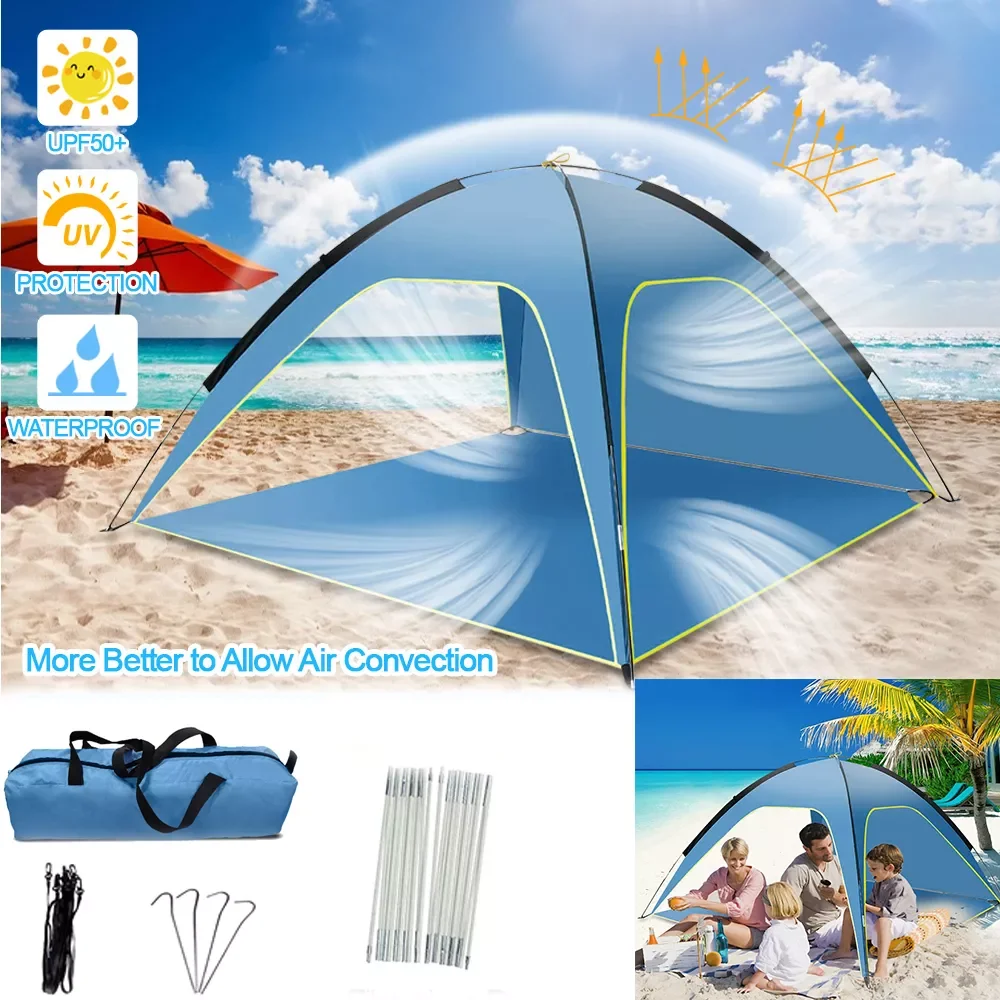 Portable Outdoor Camp Tent Patio Awnings Fishing Beach Tent Anti-UV Beach Canopy Ventilated on Three Sides Sun Shade Shelter
Portable Outdoor Camp Tent Patio Awnings Fishing Beach Tent Anti-UV Beach Canopy Ventilated on Three Sides Sun Shade Shelter