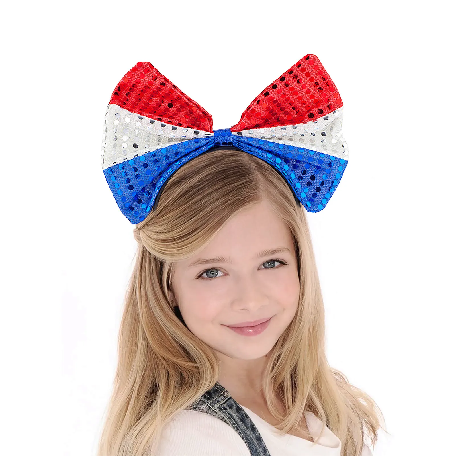 American Flag Bow Headbands Hair Band Accessories Sequin Bow Headband For Women Girls Red White And Blue 
American Flag Bow Headbands Hair Band Accessories Sequin Bow Headband For Women Girls Red White And Blue