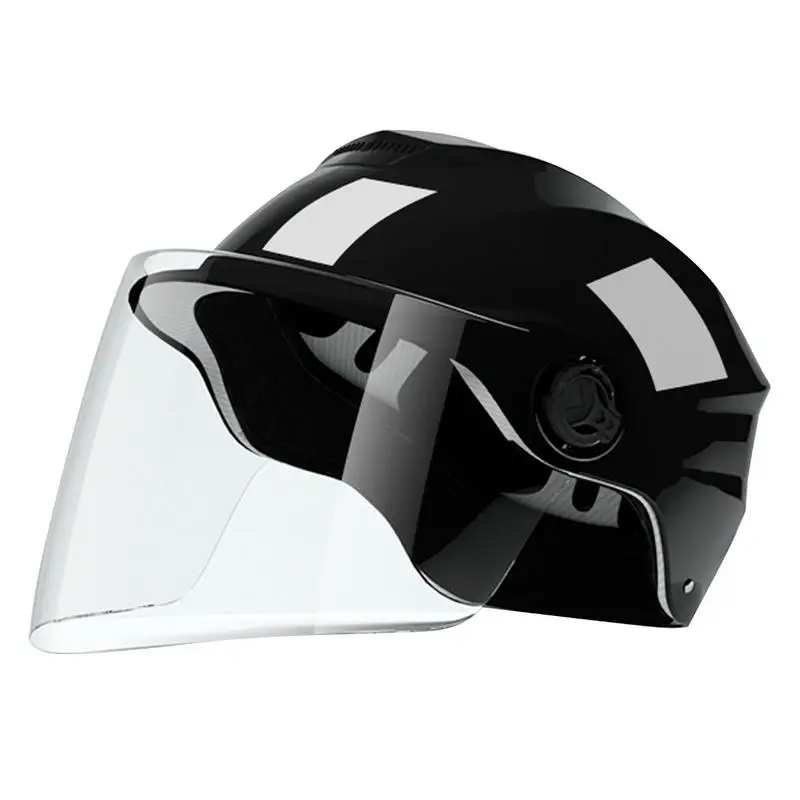 

Шлем мотоциклетный с открытым лицом для мужчин и женщин, дышащий защитный шлем для мотоцикла, скутера, Всесезонная одежда