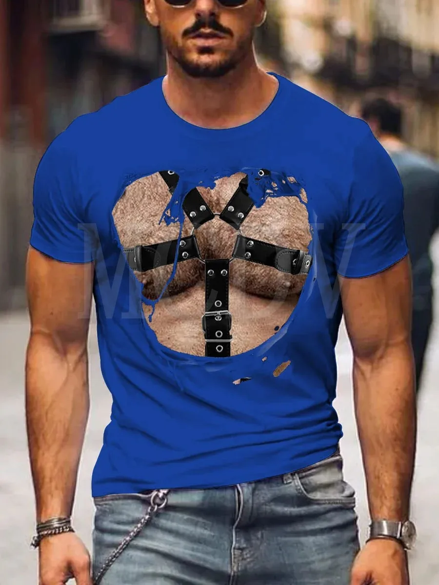 2023 Summer Men's Printed Casual Crew Neck Short Sleeve T-Shirt Men's Rainbow Leaves Color Leather Bear 3D Printed T Shirt
2023 Summer Men's Printed Casual Crew Neck Short Sleeve T-Shirt Men's Rainbow Leaves Color Leather Bear 3D Printed T Shirt