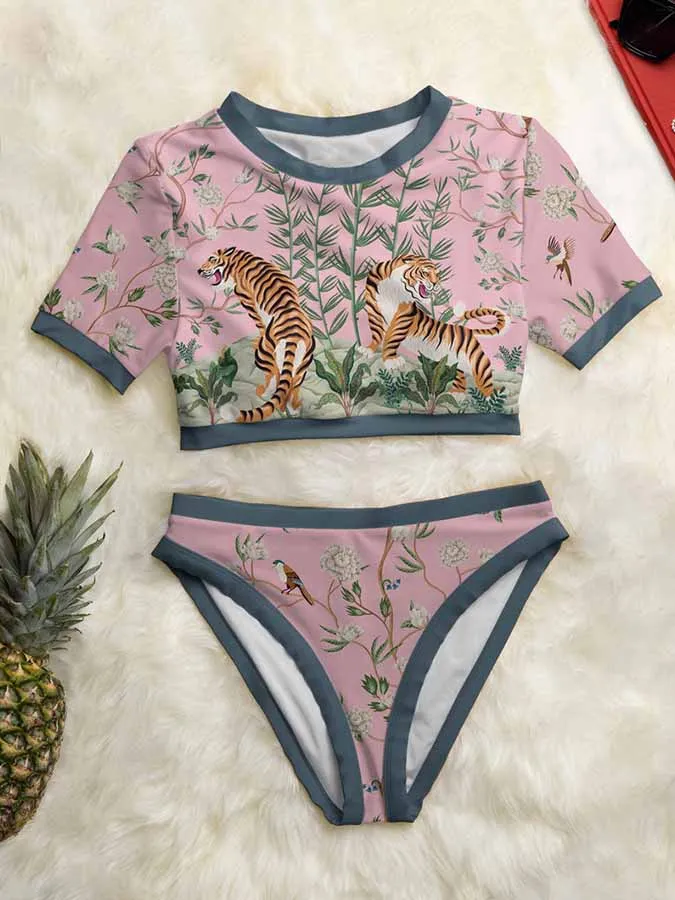 Women's Print Crew Neck Bikini Summer Beach Exit Swimwear Two Piece Swimsuit Vacation Bathing Suits Sexy / New 2023 Vestido
Women's Print Crew Neck Bikini Summer Beach Exit Swimwear Two Piece Swimsuit Vacation Bathing Suits Sexy / New 2023 Vestido