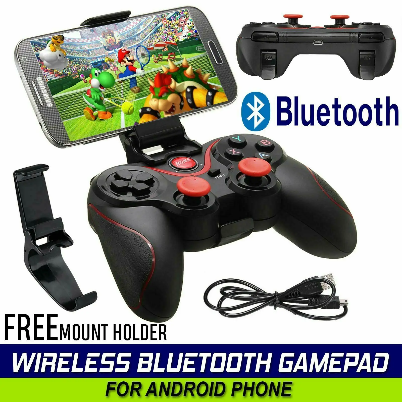 Wireless Bluetooth Handle Gamepad Mobile Game Controller For PC iPhone Android 
Wireless Bluetooth Handle Gamepad Mobile Game Controller For PC iPhone Android
