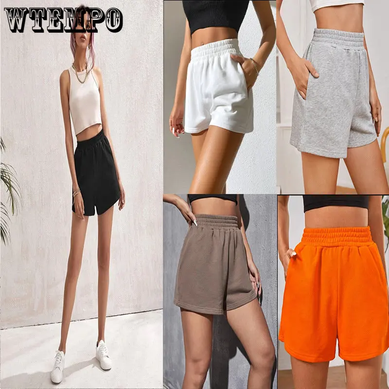 Summer Women's Elastic Waist Loose Wide Leg Solid Color Casual Sports Shorts Drop Shipping
Summer Women's Elastic Waist Loose Wide Leg Solid Color Casual Sports Shorts Drop Shipping