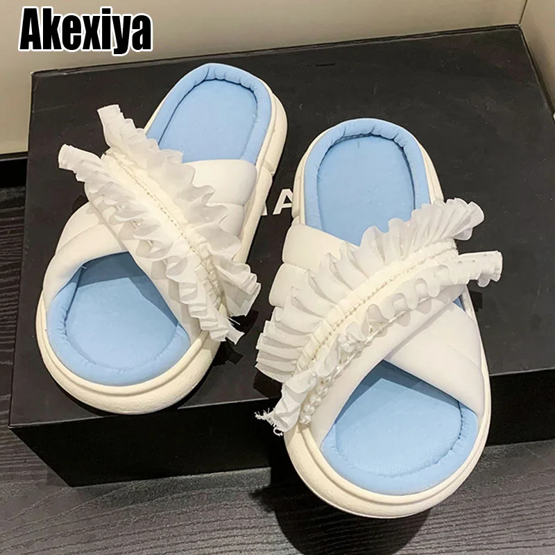 Shoes Slippers Casual Slipers Women Slides Ruffle Summer Flat 2023 Soft Fashion PU Rubber Shoes Women bc5879
Shoes Slippers Casual Slipers Women Slides Ruffle Summer Flat 2023 Soft Fashion PU Rubber Shoes Women bc5879