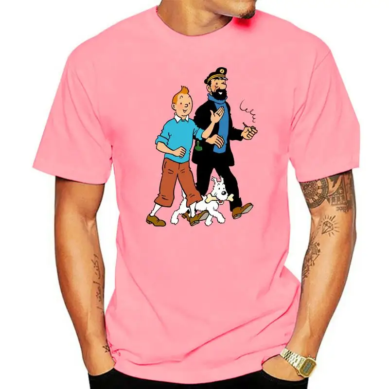 Футболка Tintin And Captain Haddock Мужская, хлопок, повседневная тенниска с круглым вырезом, Приключения Тинтина, одежда с короткими рукавами
Футболка Tintin And Captain Haddock Мужская, хлопок, повседневная тенниска с круглым вырезом, Приключения Тинтина, одежда с короткими рукавами