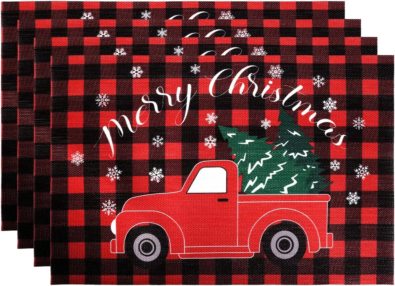 Buffalo Plaid Merry Christmas Placemats for Dining Table 12x18 Inch Winter Watercolor Red Truck Xmas Tree Holiday Rustic Vintage
Buffalo Plaid Merry Christmas Placemats for Dining Table 12x18 Inch Winter Watercolor Red Truck Xmas Tree Holiday Rustic Vintage