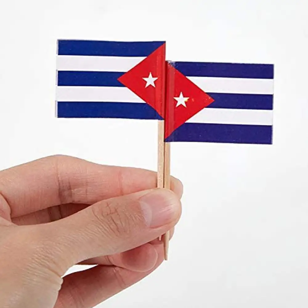 100 шт. кубинский флаг зубочисток флаги кубинской формы топперы для кексов