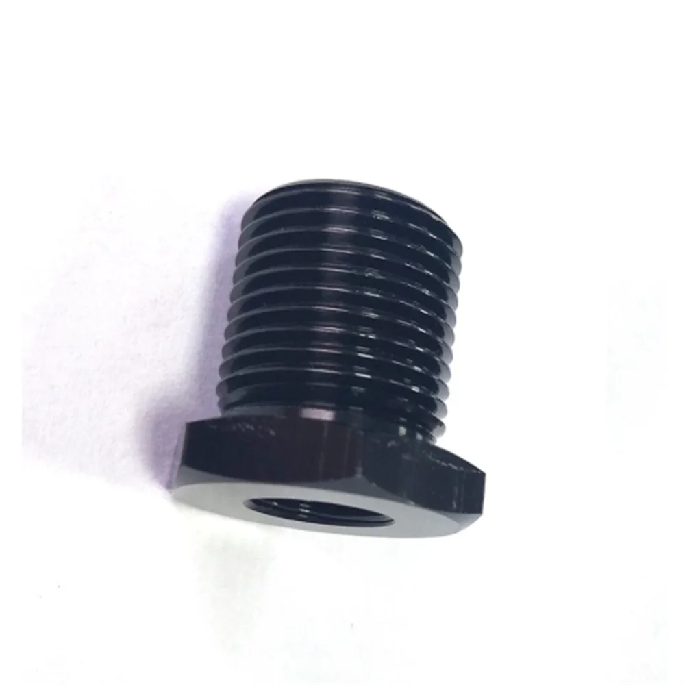 

1PCS Inside 5/8-24 to Outsid 3/4-16 Black Automotive Threaded Alumium Hexagon Oil Filter Adapter HJ