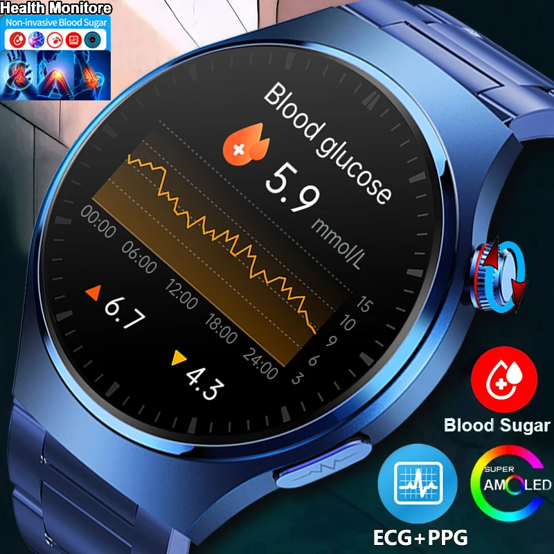 

New Huawei Watch 4 Pro Health ECG+PPG Men Smartwatch AMOLED 1.43 Inch Full Screen Touch BT Call Blood Glucose Monitor Watches
