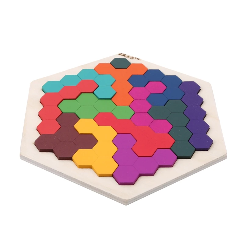 Веселые геометрические мозаичные Пазлы Tangram с Сотами детские деревянные