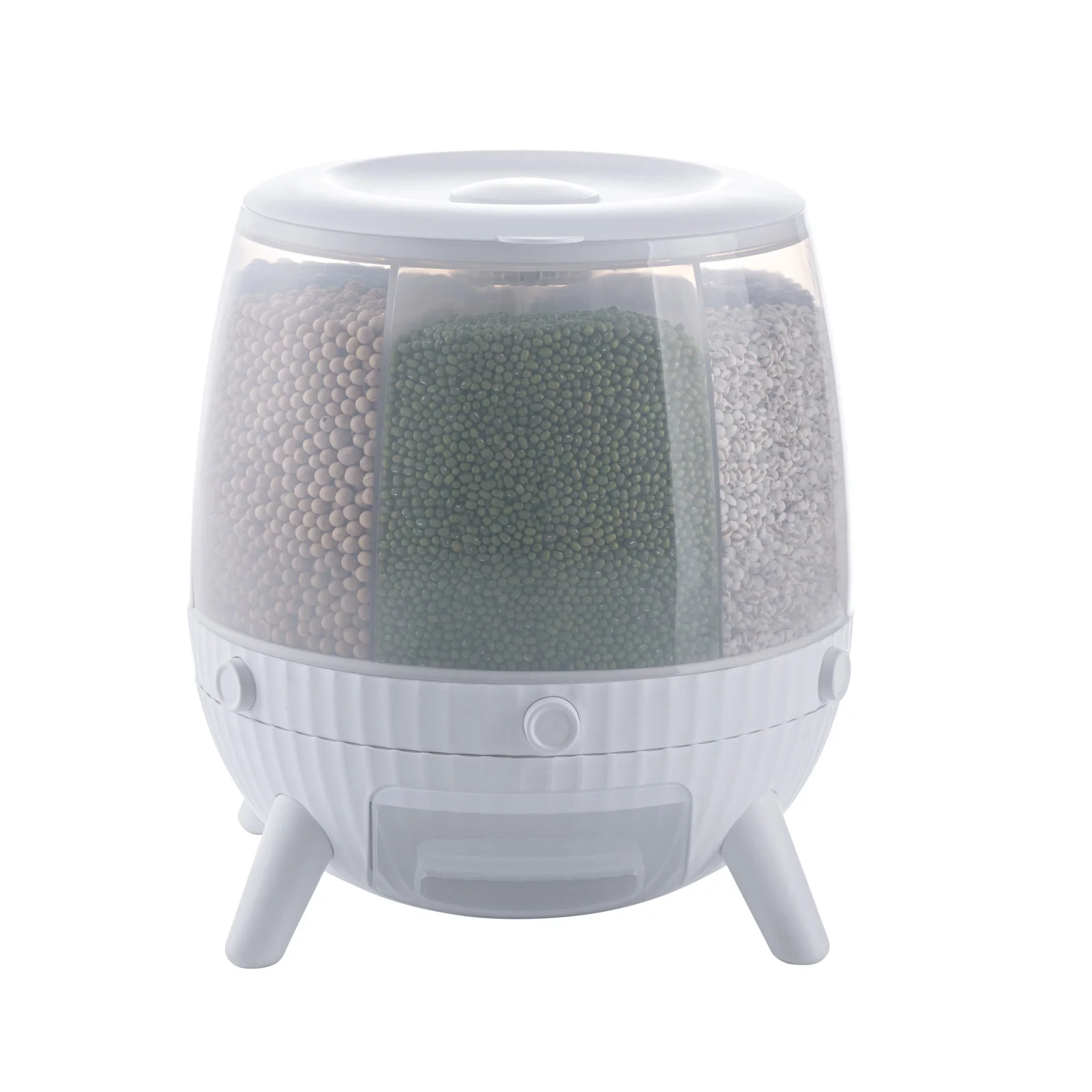 Rotating Rice Storage Container Round Grain Storage Bucket6 Grids Food Dispenser One-Click Rice Output Convenient Kitchen Tool
Rotating Rice Storage Container Round Grain Storage Bucket6 Grids Food Dispenser One-Click Rice Output Convenient Kitchen Tool