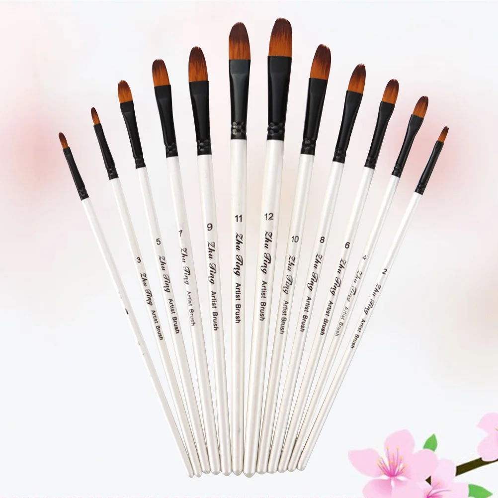 12 Pcs Fine Tip Brush Watercolor Painting Gouache Nylon White Bamboo Child Brushes
12 Pcs Fine Tip Brush Watercolor Painting Gouache Nylon White Bamboo Child Brushes