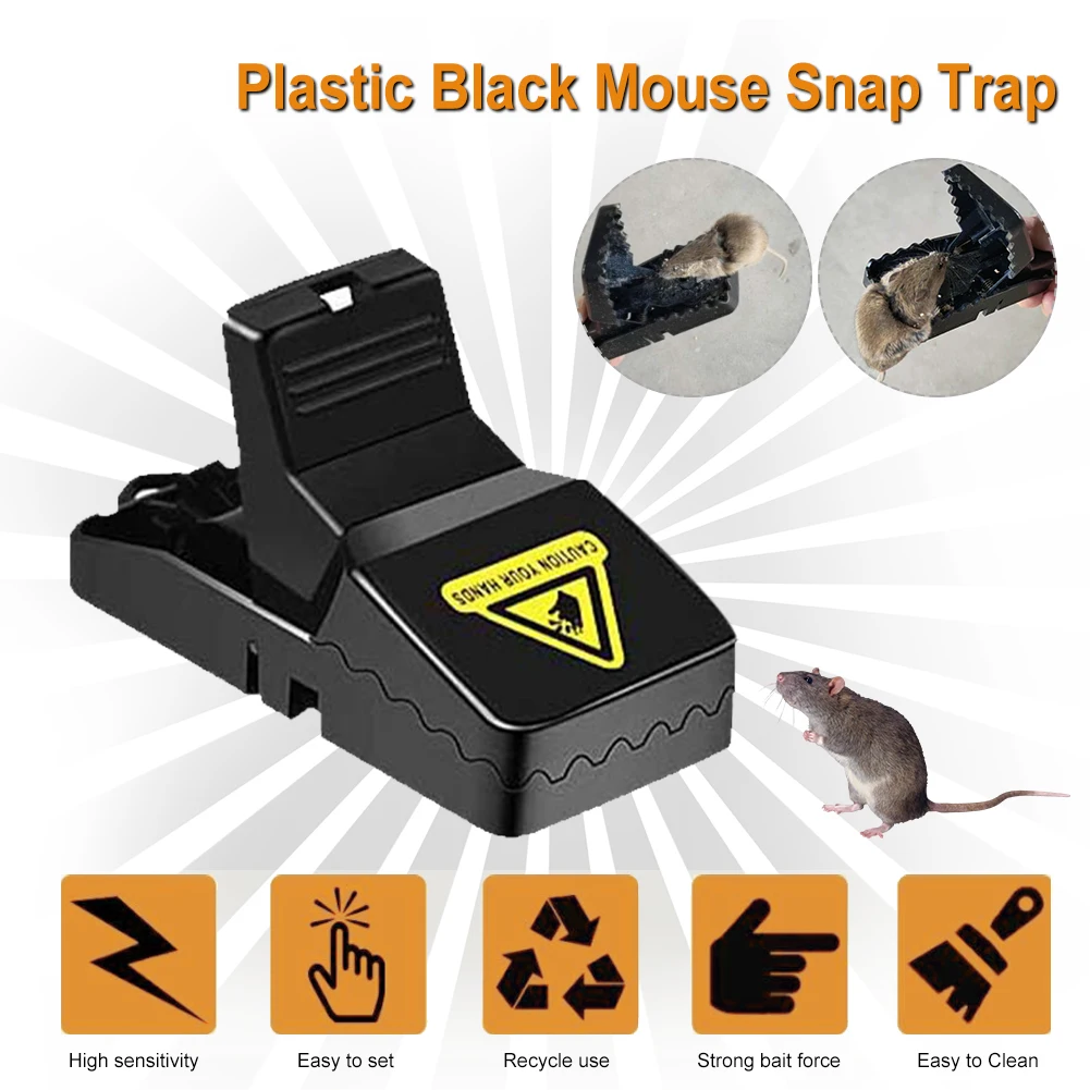 Plastic Black Mouse Snap Trap Rat Mice Catching Rat Trap Reusable Safe Mousetrap Pest Killer Rodent Catcher For Home Supplies
Plastic Black Mouse Snap Trap Rat Mice Catching Rat Trap Reusable Safe Mousetrap Pest Killer Rodent Catcher For Home Supplies