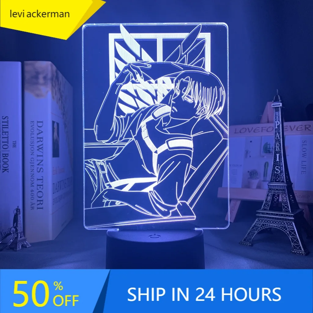 Acrylic 3d Lamp Levi Ackerman Anime Attack on Titan for Home Room Decor Light Child Gift Captain Levi Ackerman LED Night Light
Acrylic 3d Lamp Levi Ackerman Anime Attack on Titan for Home Room Decor Light Child Gift Captain Levi Ackerman LED Night Light