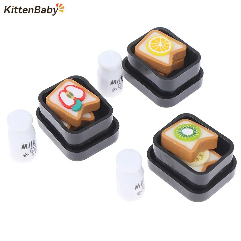 Cute Miniature Dollhouse Fruit Toast Lunch Plate Milk Set Kitchen Mini Food Furniture Model Accessories Toy
Cute Miniature Dollhouse Fruit Toast Lunch Plate Milk Set Kitchen Mini Food Furniture Model Accessories Toy